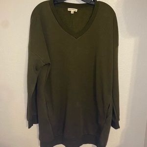 Army green sweater dress